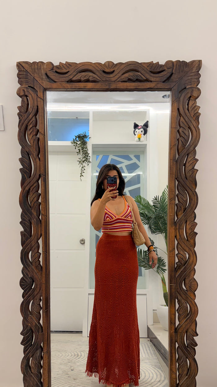 54 summer crochet skirt 28-32 waist/l: 39