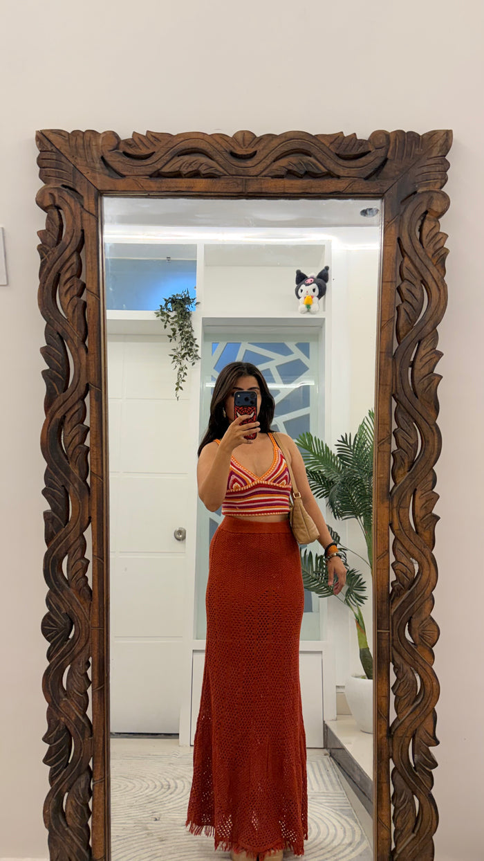 54 summer crochet skirt 28-32 waist/l: 39