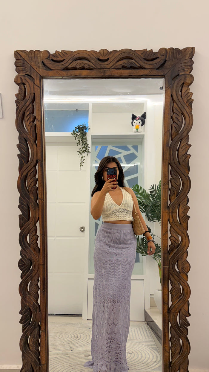 55 Summer Crochet skirt 24-28 waist/l: 46