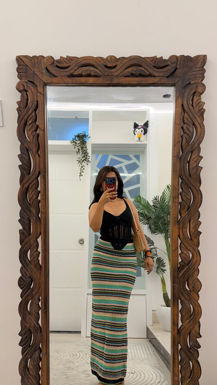 57 Summer Crochet Skirt 32-38 waist/l: 39