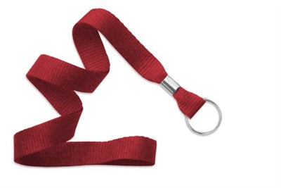 5/8" (16 MM) Microweave Polyester Lanyard with Nickel-Plated Steel Split Ring, Qty = 100