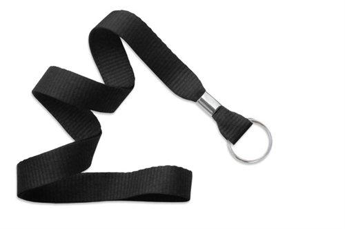 5/8" (16 MM) Microweave Polyester Lanyard with Nickel-Plated Steel Split Ring, Qty = 100