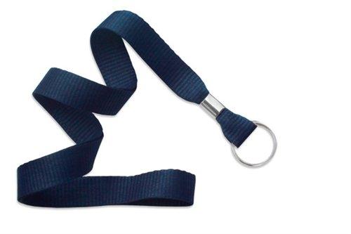 5/8" (16 MM) Microweave Polyester Lanyard with Nickel-Plated Steel Split Ring, Qty = 100