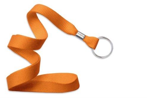 5/8" (16 MM) Microweave Polyester Lanyard with Nickel-Plated Steel Split Ring, Qty = 100