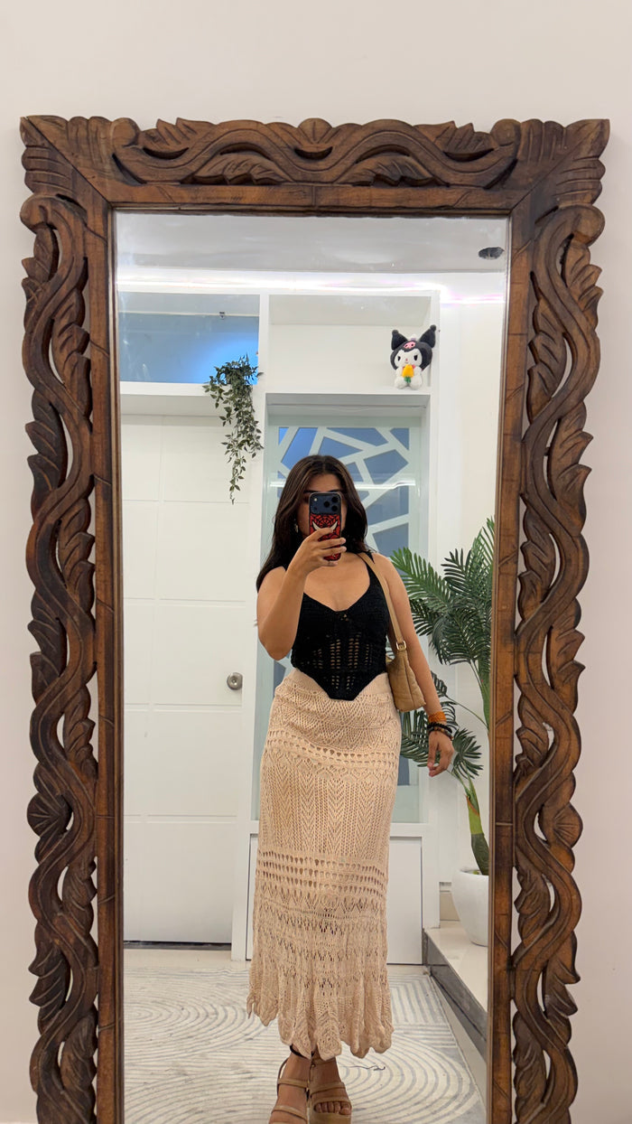 58 Summer Crochet Skirt 26-32 waist/l: 33