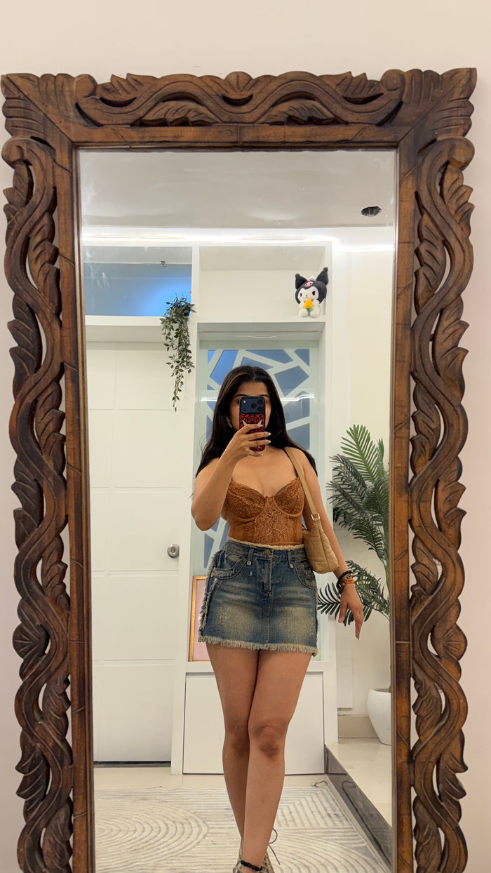 6 Pinterest Denim Skirt 32 waist/l:13