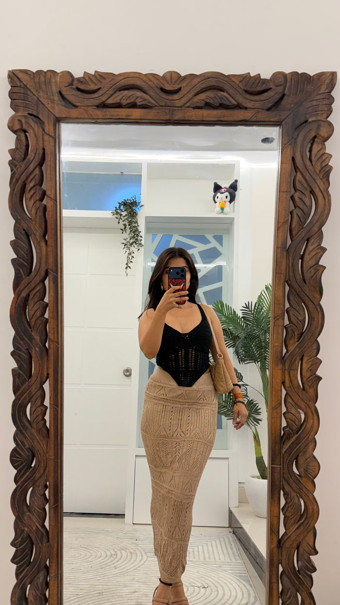 60 Summer Crochet Skirt 24-28 waist/l: 35