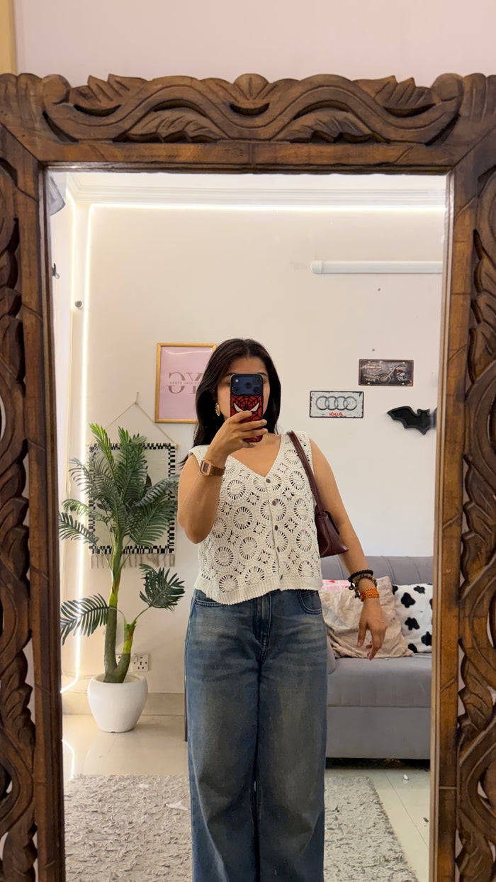 61 cute crochet top S