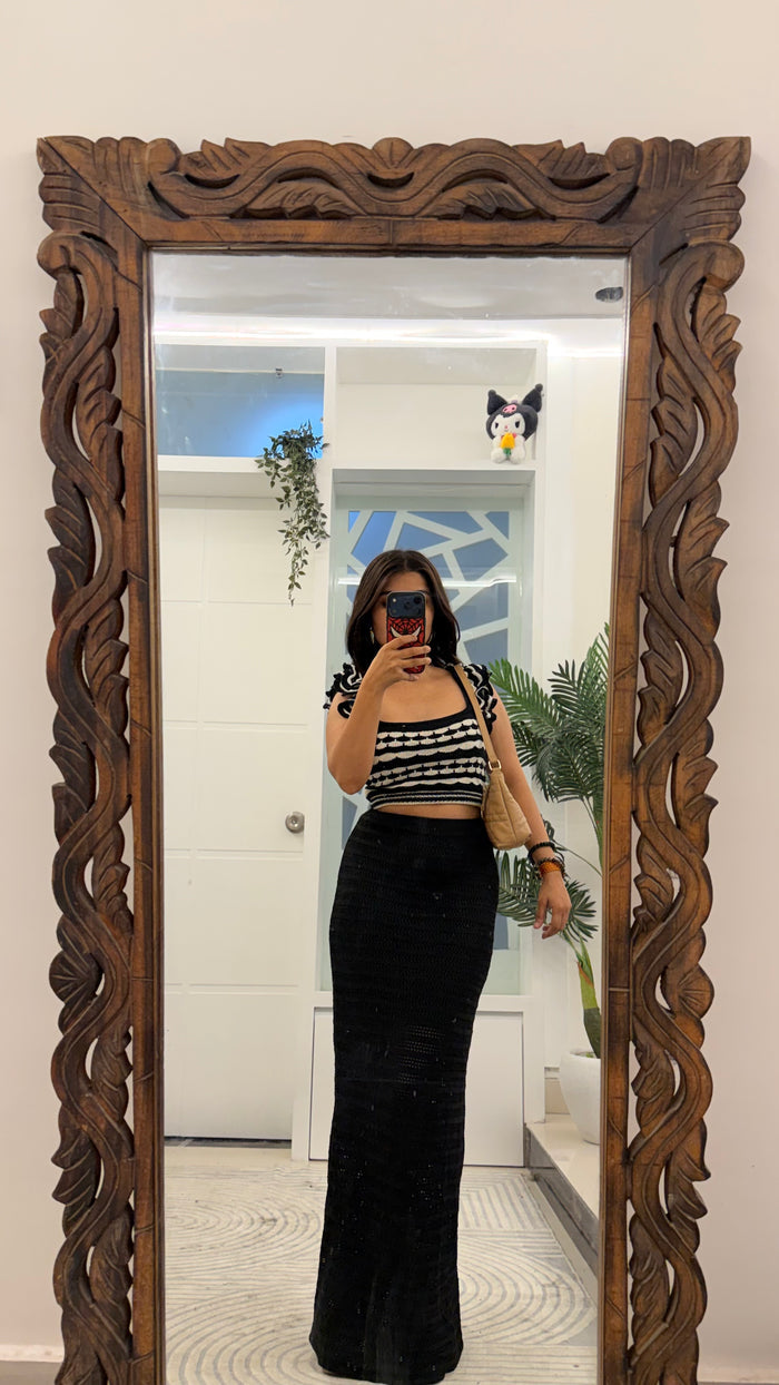 66 Summer Crochet skirt 30-34 waist/l: 41