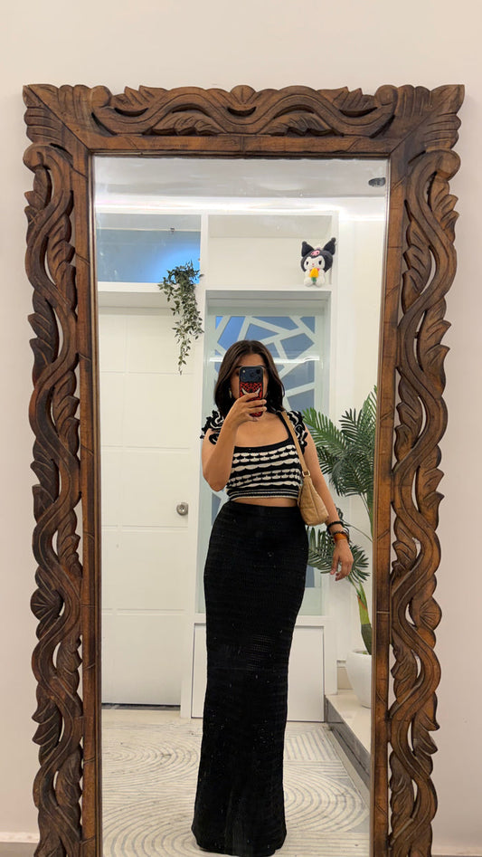 66 Summer Crochet skirt 30-34 waist/l: 41