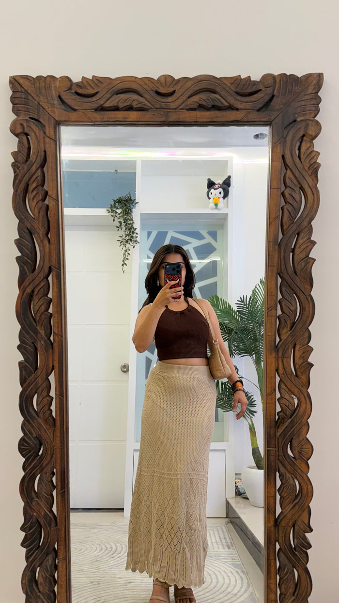 69 Summer Crochet Skirt 24-30 waist/l: 37