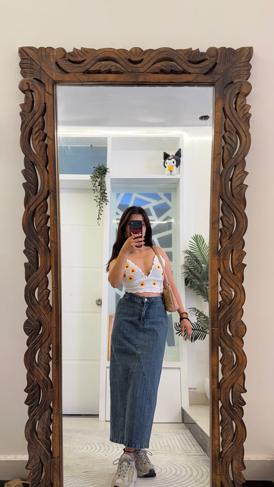 7 Pinterest Denim Skirt 32 waist/l:34
