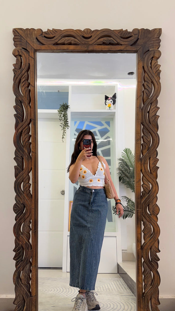 7 Pinterest Denim Skirt 32 waist/l:34