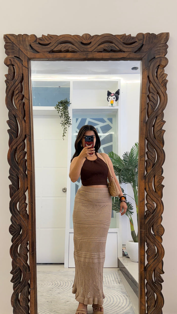 70 Summer Crochet Skirt 26-32 waist/l: 38