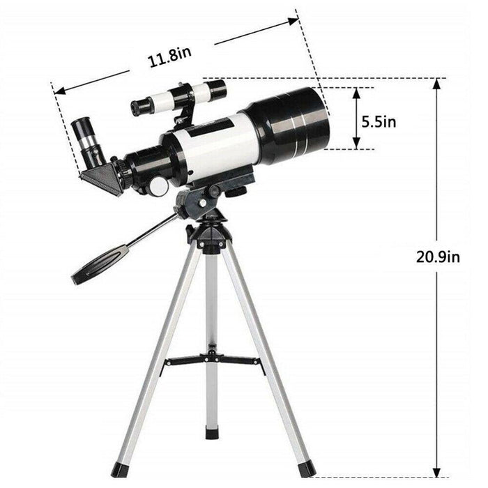 70mm Astronomical Refractor Telescope With Tripod - Until Times Up