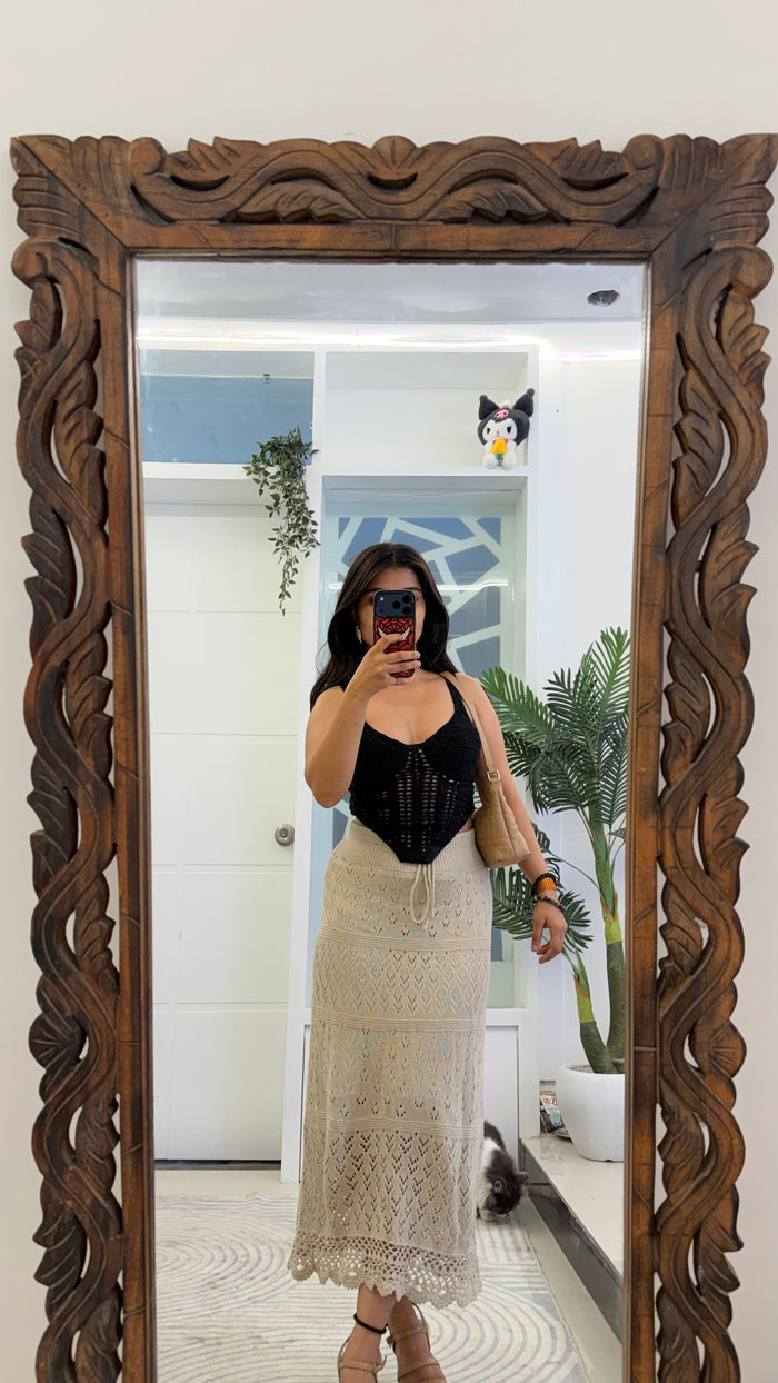 72 Summer Crochet Skirt 26-28 waist/l: 34