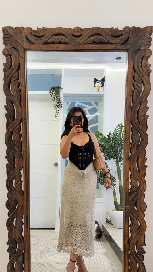 72 Summer Crochet Skirt 26-28 waist/l: 34