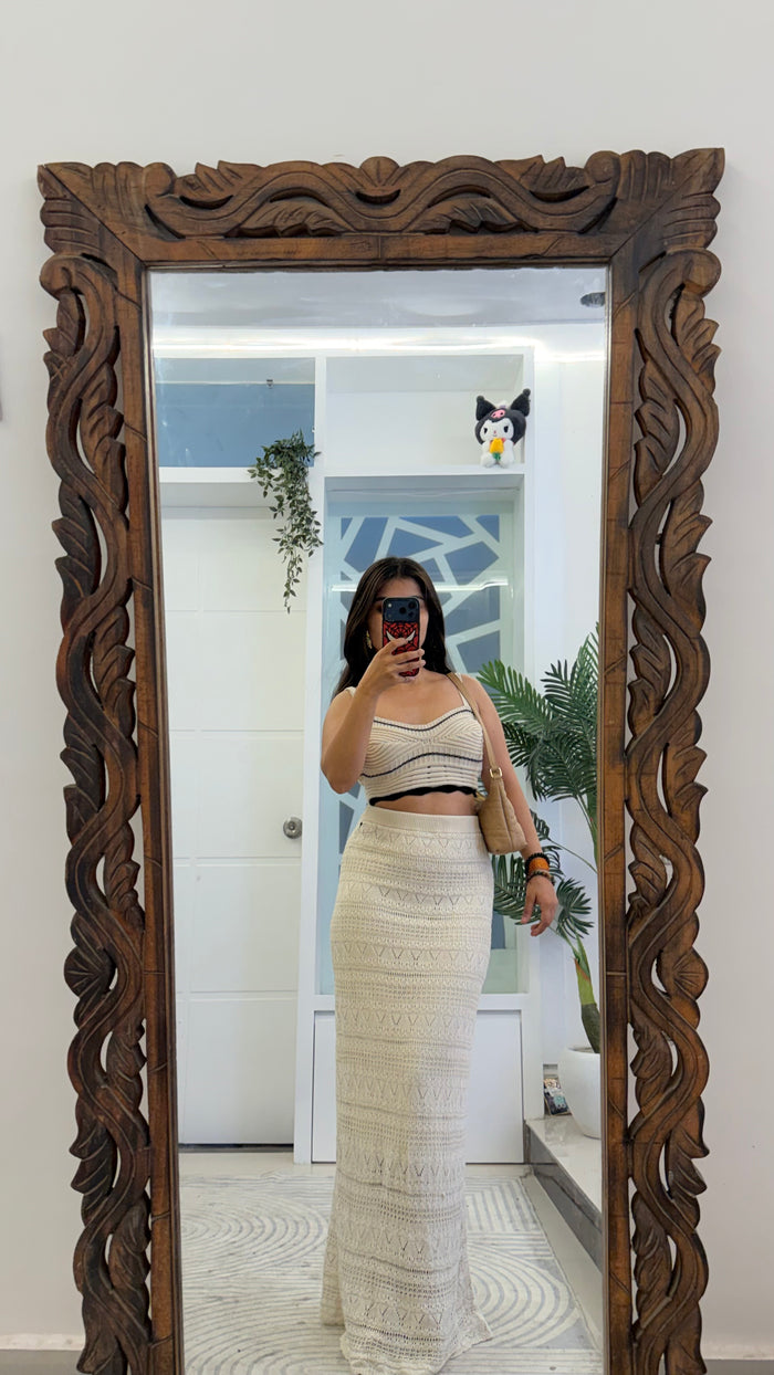 78 summer crochet skirt 28-34 waist/l:40