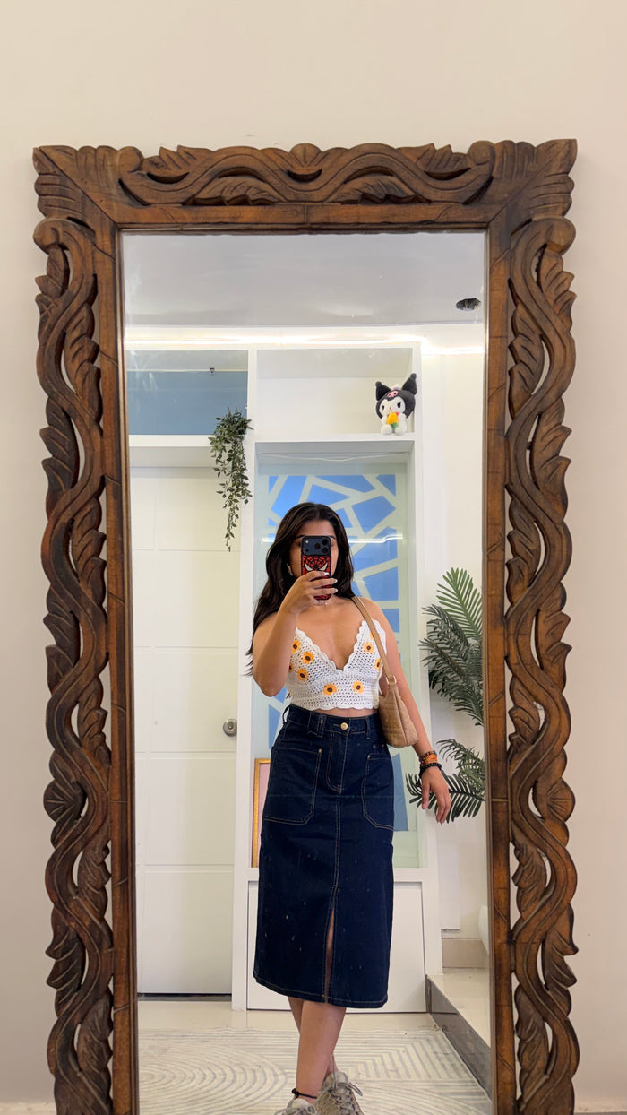 8 Pinterest Denim Skirt 28 waist/l:27
