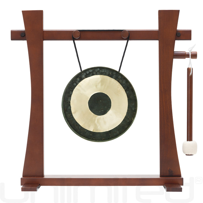 8" to 10" Chinese Gongs on the Tabletop Spirit Guide Gong Stand