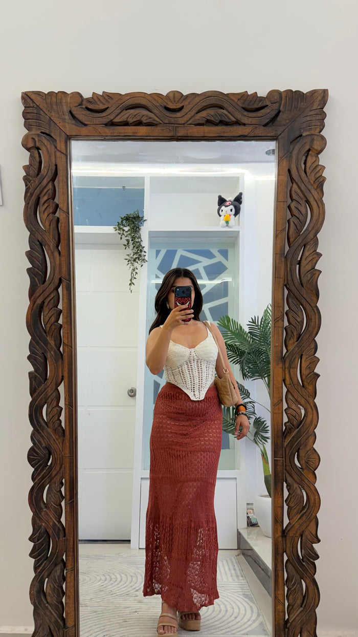 81 Cute Crochet Skirt 24-30 waist/l:35