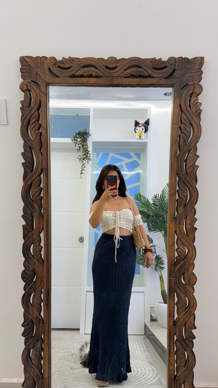 83 Cute Crochet Skirt 26-32 waist/l:41