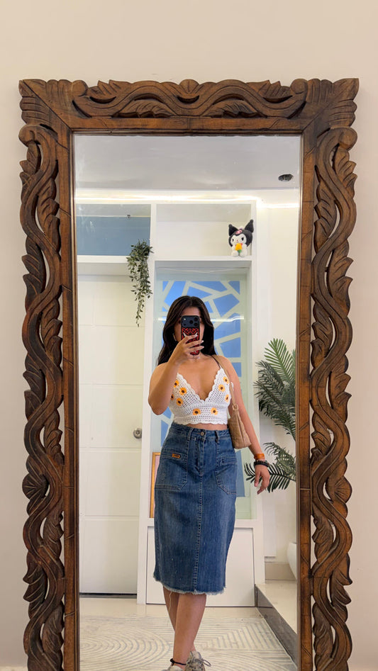 9 Pinterest Denim Skirt 29 waist/l:24