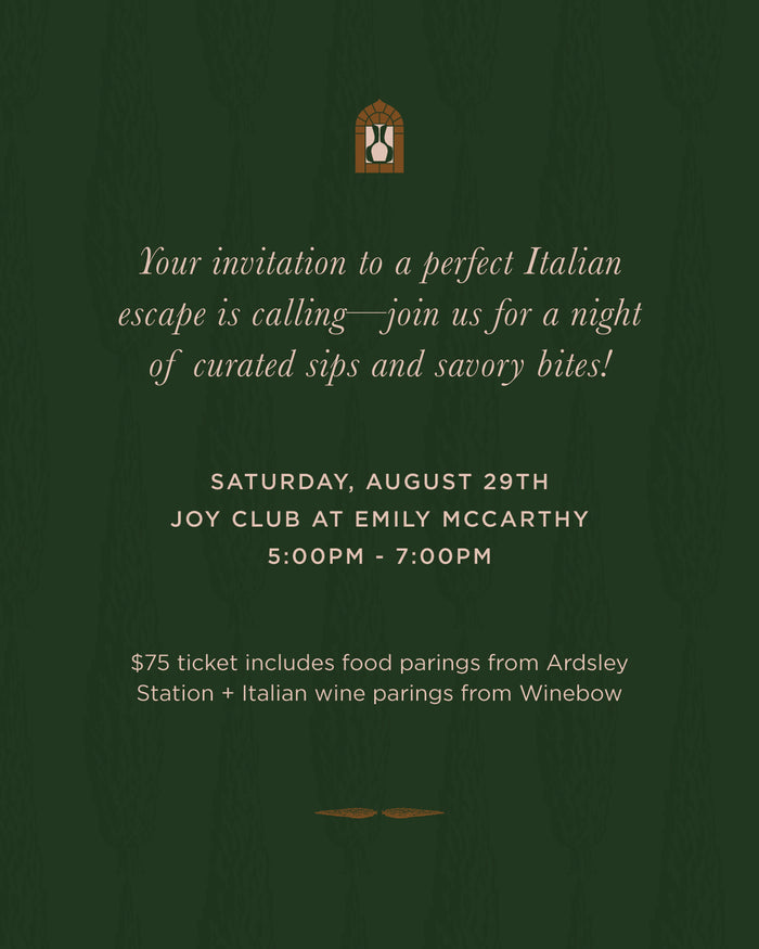 A Night in Italy Food + Wine Tasting