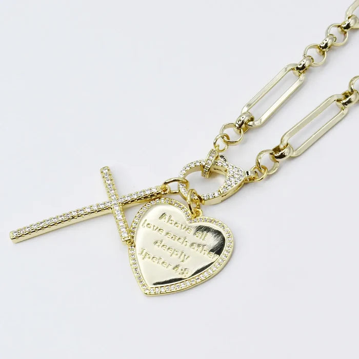Above All Love Each Other, Peter 4:8 Necklace