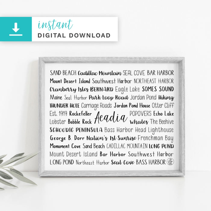 Acadia Digital Download