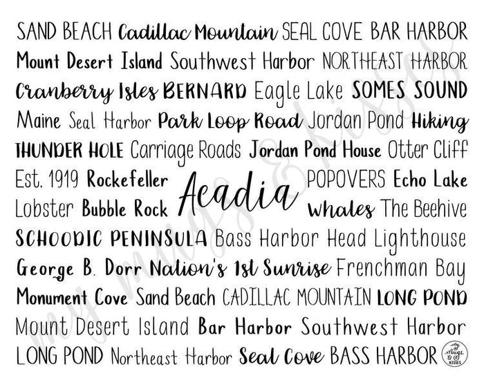 Acadia Digital Download
