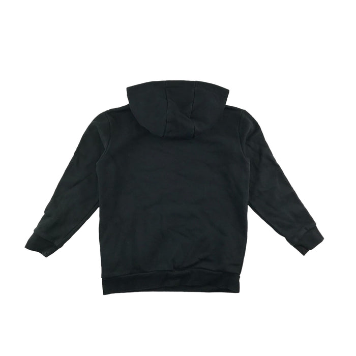 Adidas 9 years black with pink logo striped sleeves hoodie
