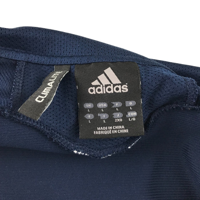 Adidas men L navy white zipped sports sweater