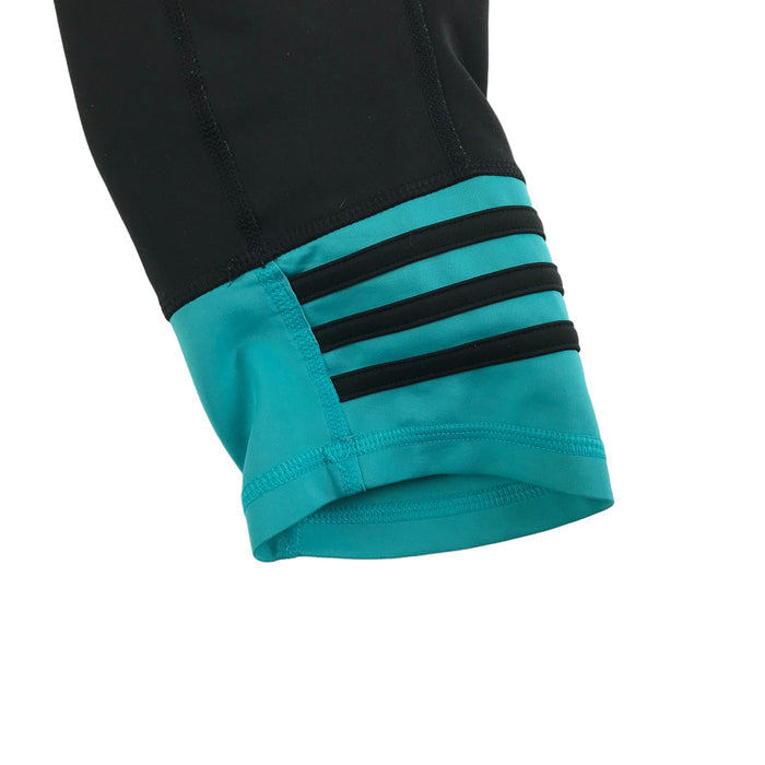 Adidas women's S black blue 3/4 legs sport leggings