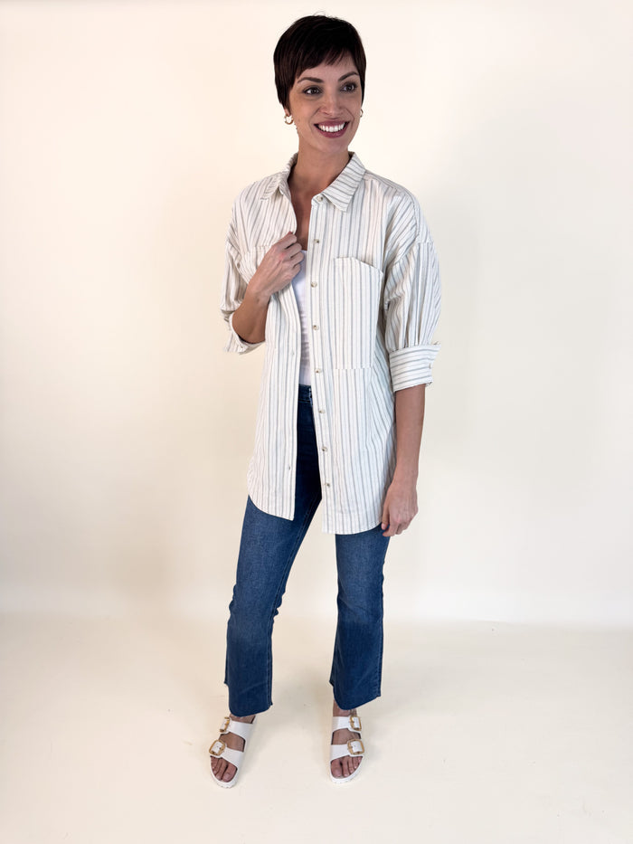 Alaina Oversized Button Down