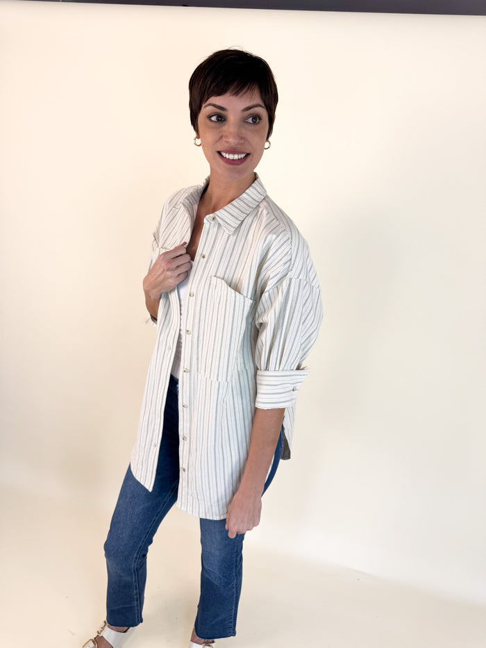 Alaina Oversized Button Down