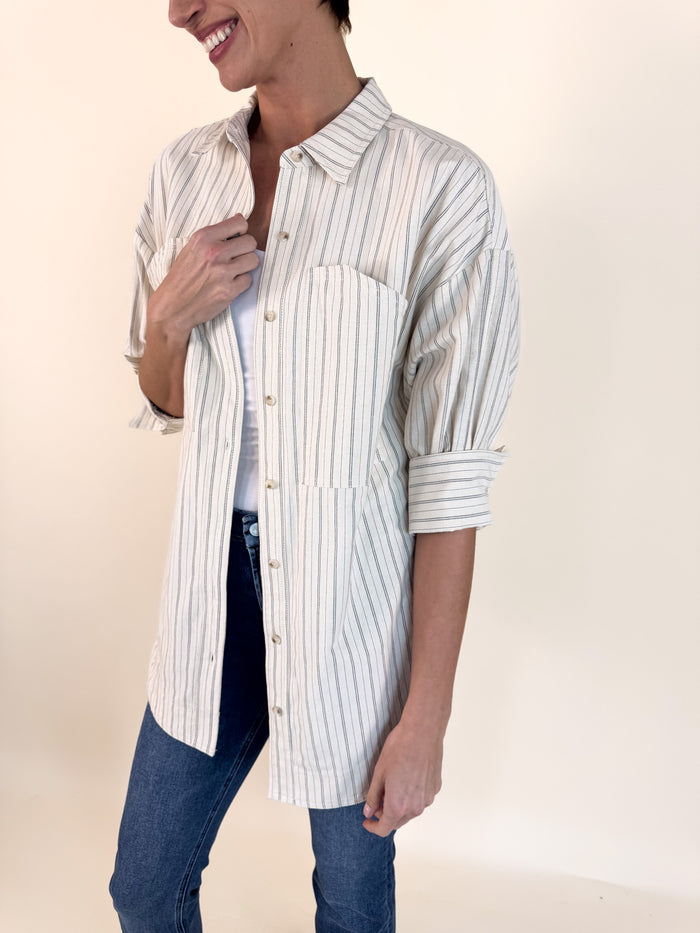 Alaina Oversized Button Down