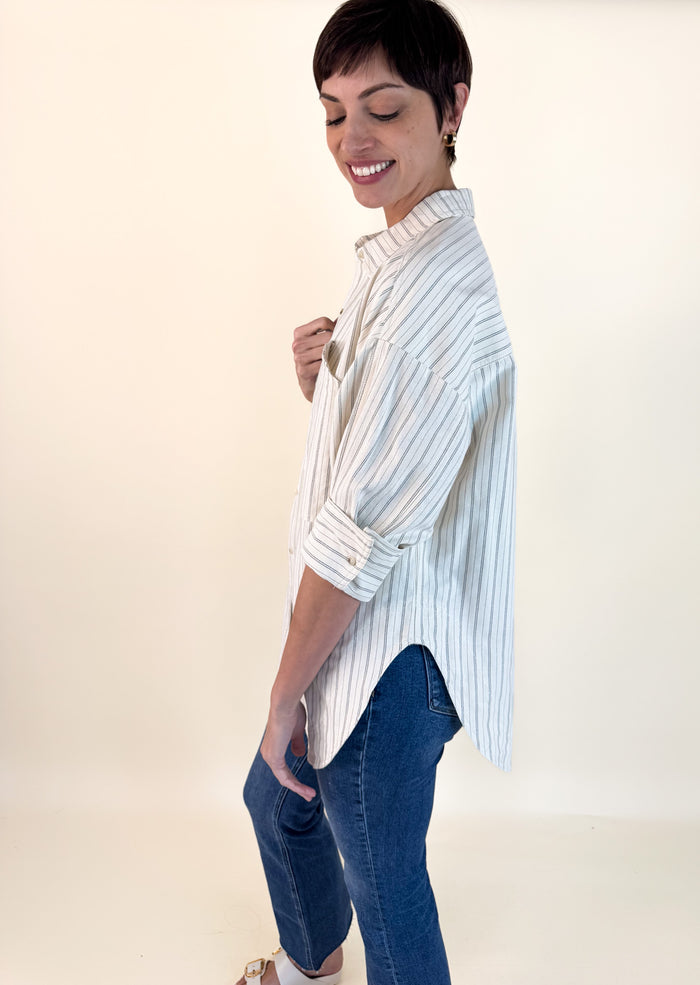 Alaina Oversized Button Down