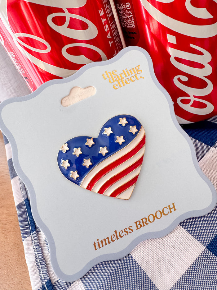 Americana Heart Timeless Brooch