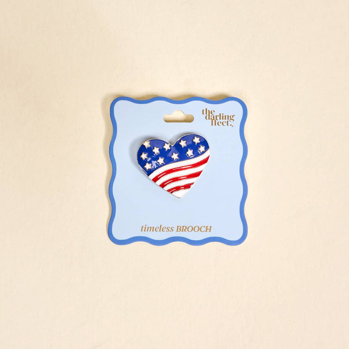 Americana Heart Timeless Brooch