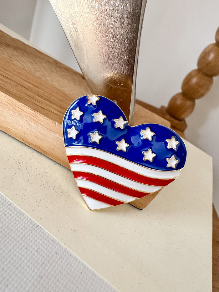 Americana Heart Timeless Brooch