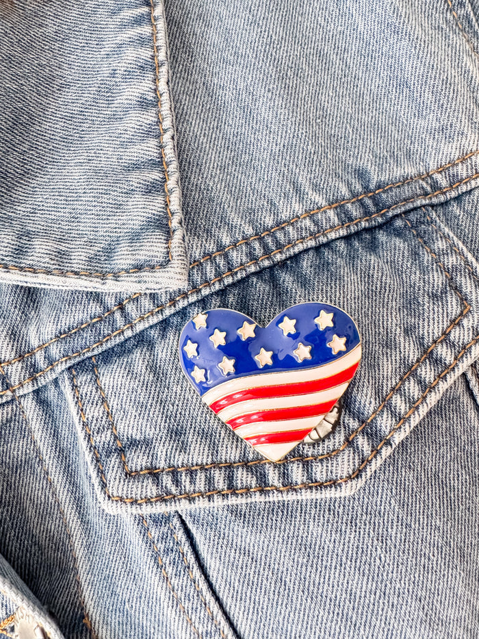 Americana Heart Timeless Brooch