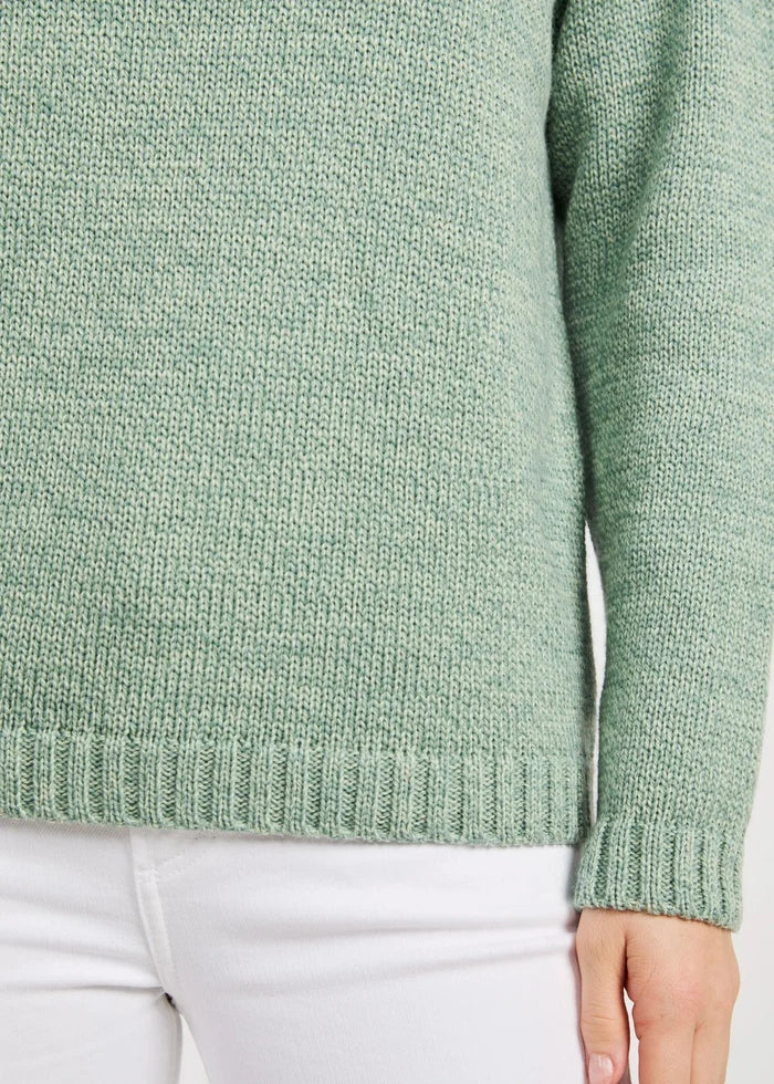 Aoife Merino Wool Crewneck Sweater | Mint