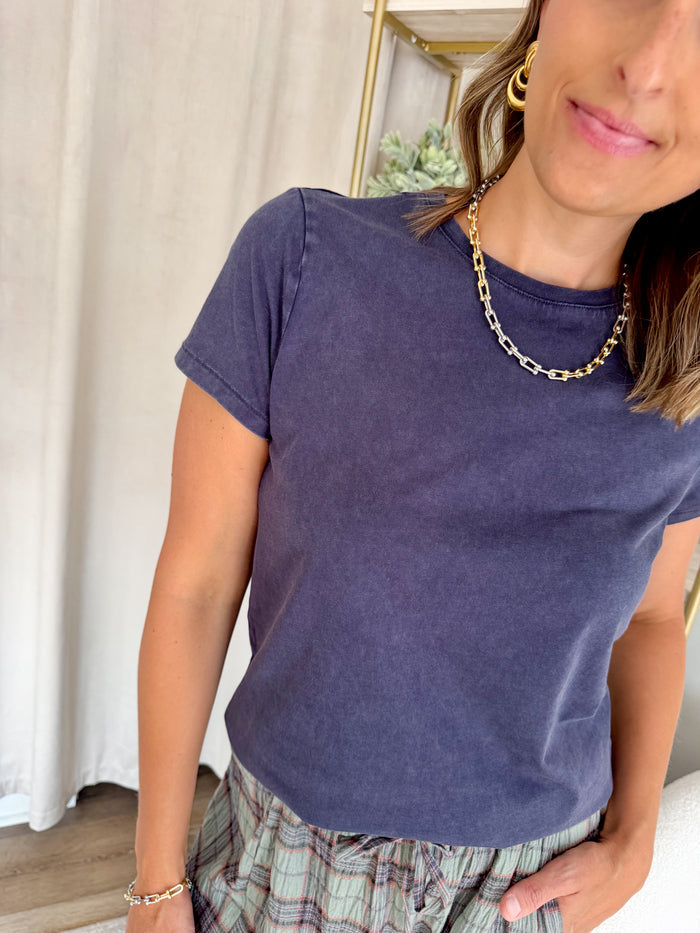 Thread & Supply Ashley Navy Short Sleeve Tee – women's short sleeve tee