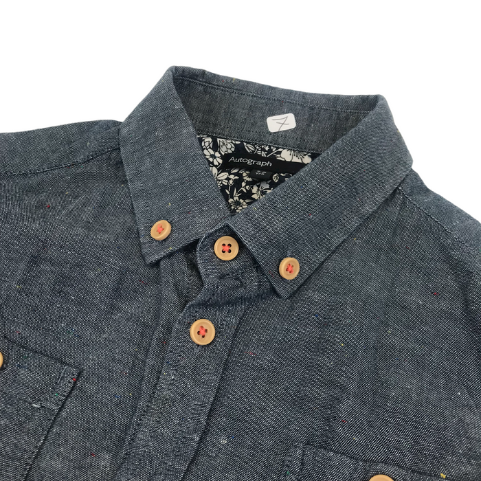 Autograph 7 years navy elbow patch shirt