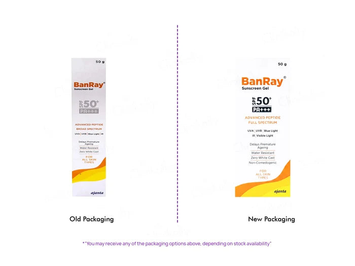 Banray Sunscreen Gel SPF 50 PA+++, 50gm