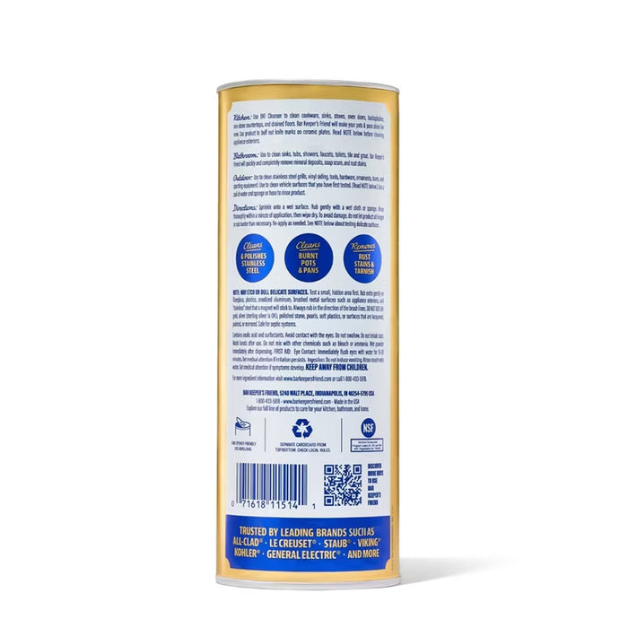 Bar Keepers Friend Original All-Purpose Powder Cleanser Unscented 21 oz - 12 Pack