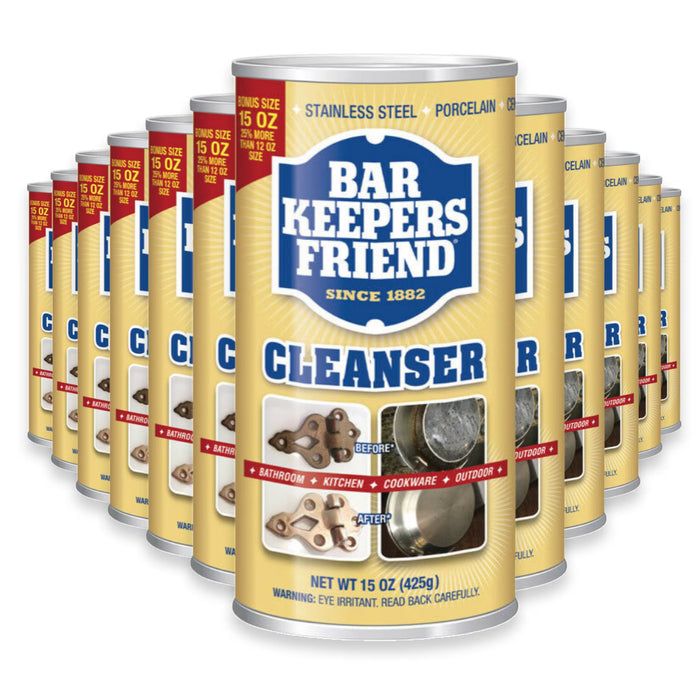 Bar Keepers Friend Original Cleanser & Polish Powder Kitchen Bath Cookware Cleaner 15 oz - 12 Pack