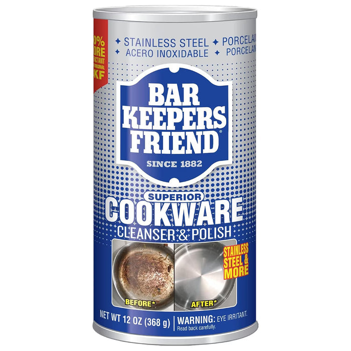 Bar Keepers Friend Superior Cookware Cleaner & Polish Stainless Steel Degreaser 12 oz - 12 Pack