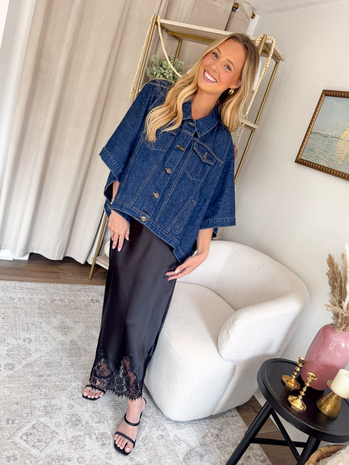 Twentifourth Batwing Denim Top – women's jacket